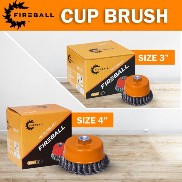 Fireball FB-Cup Brush Twisted 3" / 4"